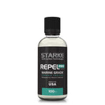 A bottle of Starke Repel Pro Marine Grade Ceramic Coating, designed for paint and gelcoat. This product provides superior protection for marine surfaces. The bottle is 100ml and made in the USA.