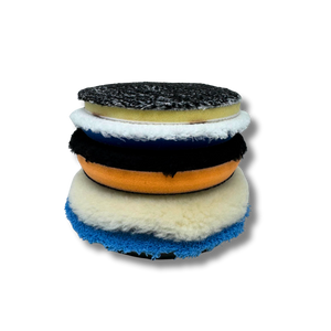 5 inch microfiber & wool cutting pads