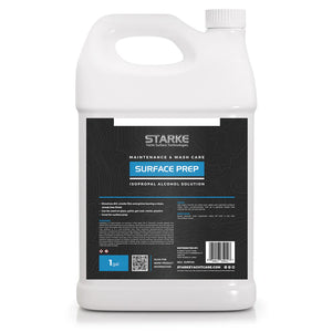 Starke Yacht Surface Technologies Surface Prep, isopropyl alcohol solution in a 1-gallon container, designed to improve bonding properties of coatings and sealants on gel-coat, paint, metal, glass, and plastic surfaces.