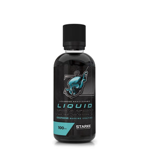 Starke Yacht Surface Technologies Liquid Kraken, an advanced nanoceramic graphene marine coating in a 100ml bottle for enhanced surface protection.