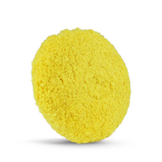 8'' x 1.5'' Lake Country Double Sided Yellow Wool Polishing Pad